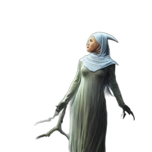 staff, dress, creature, concept art transparent PNG cut-out
