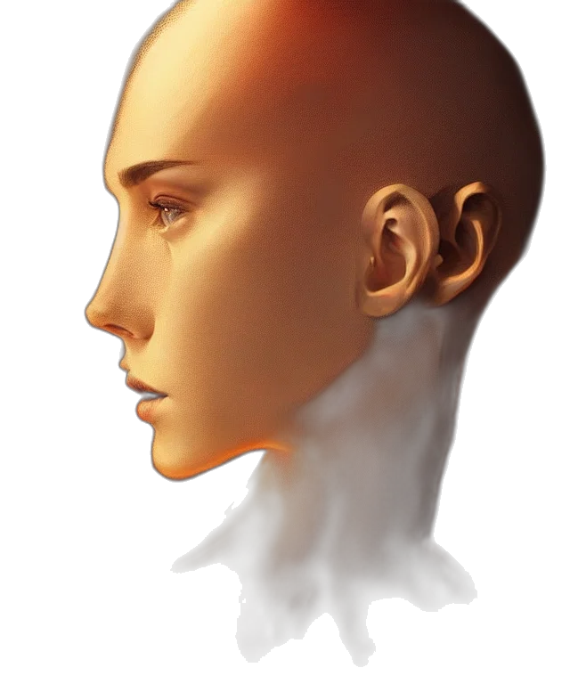face, mask, crown, hair transparent PNG cut-out