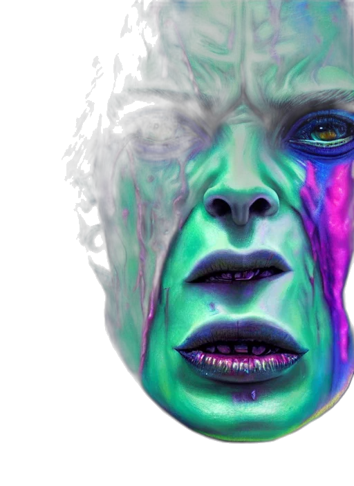 face, mask, photorealistic, concept art transparent PNG cut-out
