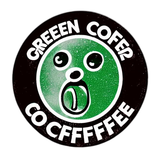 green, circular, coffee, shop transparent PNG cut-out