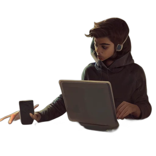 staff, jacket, robot, concept art transparent PNG cut-out
