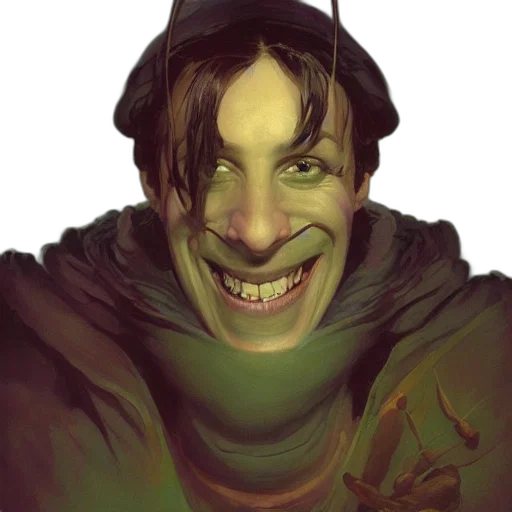 face, mask, creature, staff transparent PNG cut-out