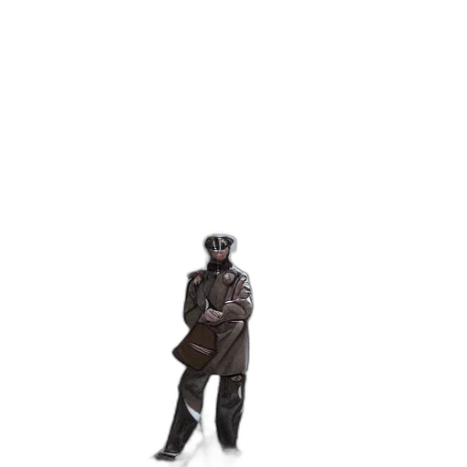 staff, jacket, umbrella, robot transparent PNG cut-out