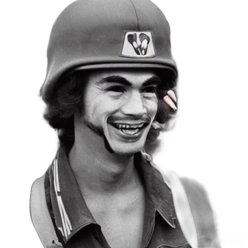 face, hat, weapon, photorealistic transparent PNG cut-out