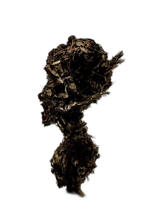 hair, mask, crown, staff transparent PNG cut-out