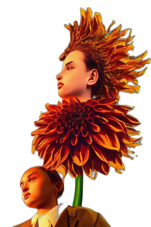 flower, crown, mask, face transparent PNG cut-out