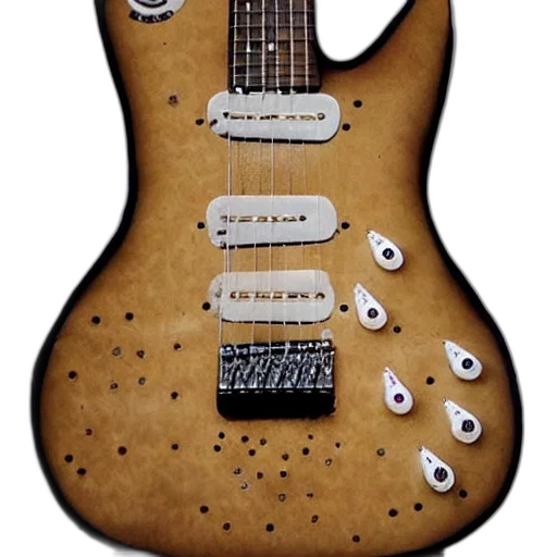 3d render, electric, guitar, made transparent PNG cut-out