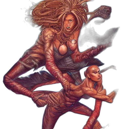 hair, creature, weapon, sword transparent PNG cut-out