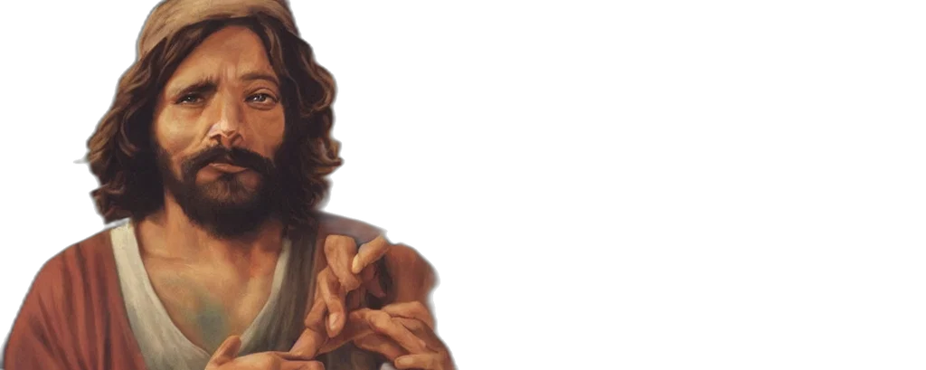 photorealistic, jesus, christ, smoking transparent PNG cut-out