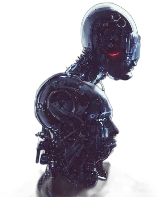 robot, mask, face, creature transparent PNG cut-out