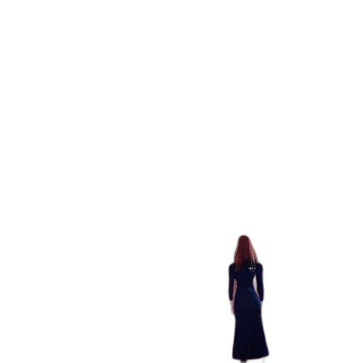 dress, robot, hair, staff transparent PNG cut-out