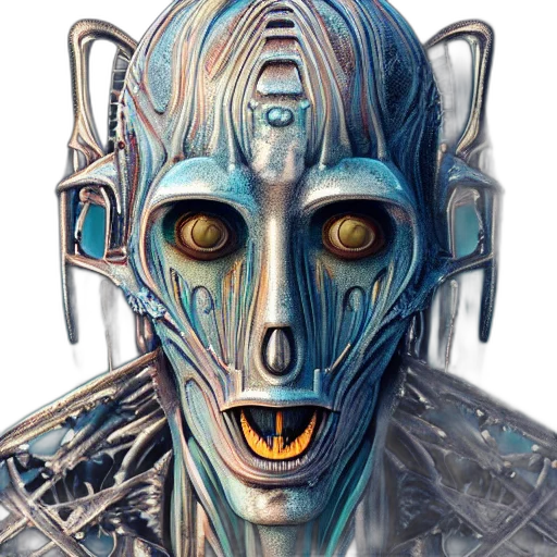 robot, mask, face, creature transparent PNG cut-out