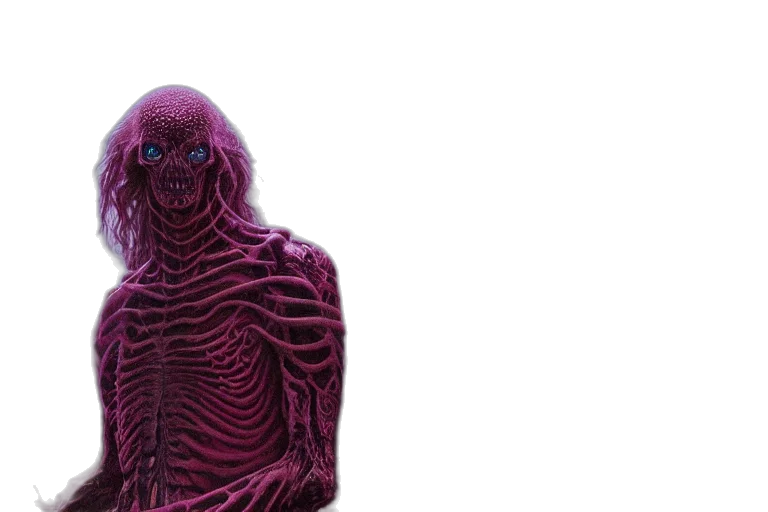creature, jacket, mask, dress transparent PNG cut-out