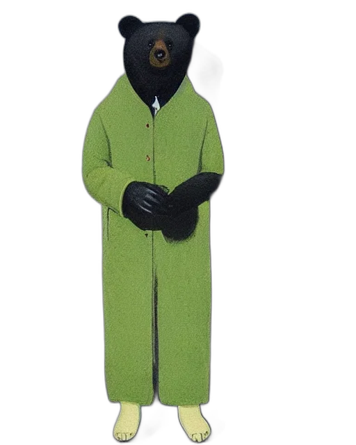 mask, jacket, staff, creature transparent PNG cut-out