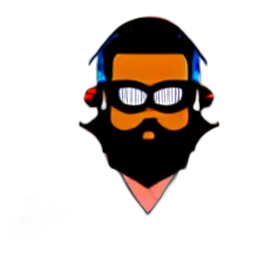 mask, face, cartoon, pixel art transparent PNG cut-out