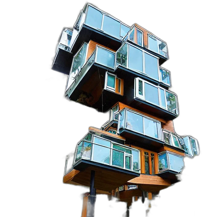 building, furniture, 3d render, concept art transparent PNG cut-out