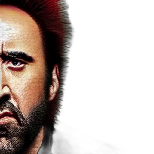face, hair, photorealistic, comic book art transparent PNG cut-out