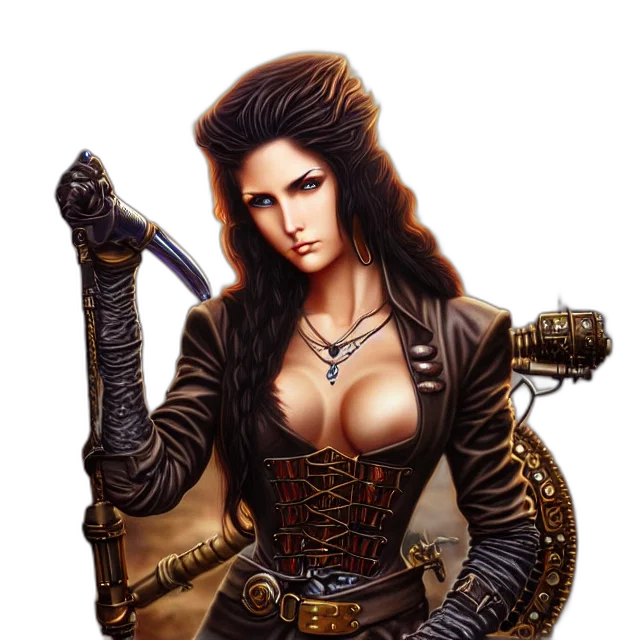 sword, staff, jewelry, fantasy art transparent PNG cut-out