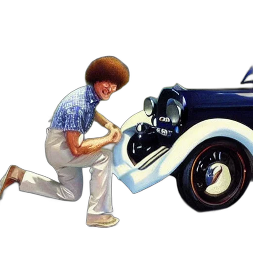car, photorealistic, concept art, cartoon transparent PNG cut-out