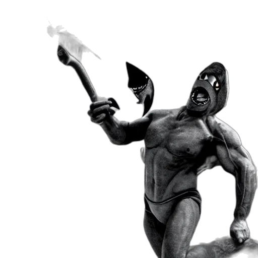 creature, staff, mask, weapon transparent PNG cut-out