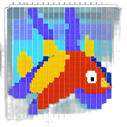 animal, pixel art, colorful, pixel transparent PNG cut-out