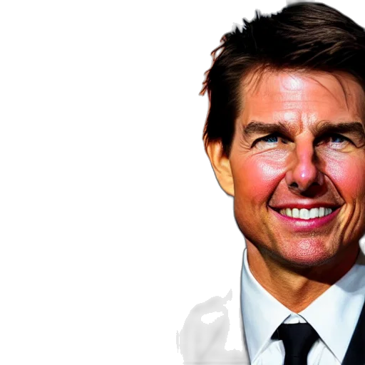 photorealistic, cartoon, tom, cruise transparent PNG cut-out