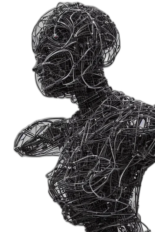 robot, hair, dress, jewelry transparent PNG cut-out