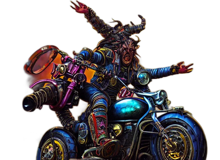 concept art, cyberpunk, fantasy art, hyperstylized transparent PNG cut-out