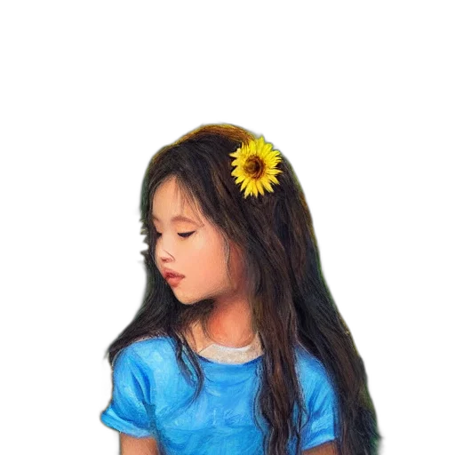 flower, dress, crown, face transparent PNG cut-out