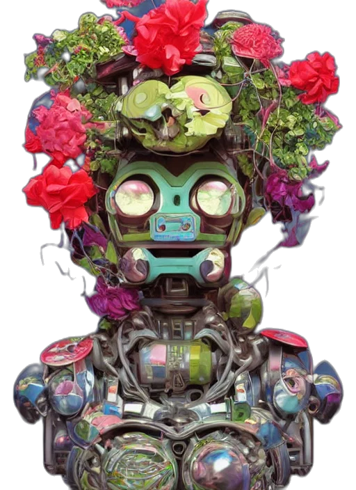 robot, mask, face, crown transparent PNG cut-out