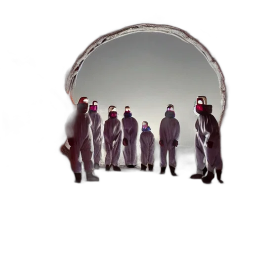 staff, mask, jacket, hat transparent PNG cut-out