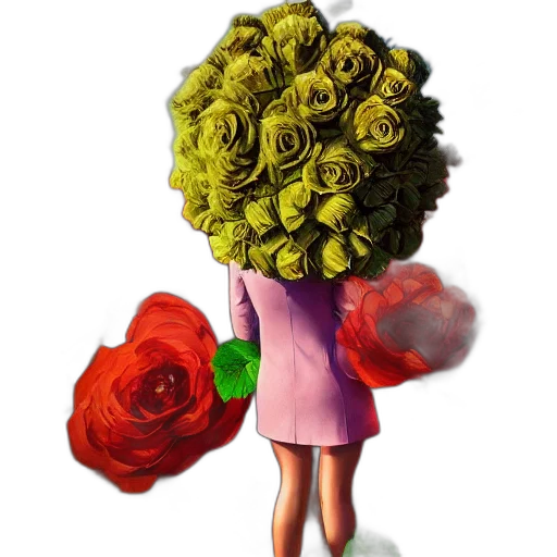 flower, dress, crown, umbrella transparent PNG cut-out