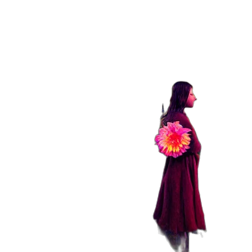 umbrella, flower, dress, staff transparent PNG cut-out