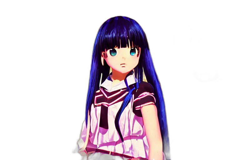 dress, hair, staff, anime transparent PNG cut-out