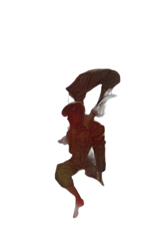 staff, mask, dragon, hat transparent PNG cut-out