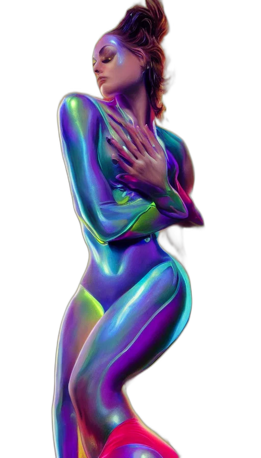 dress, robot, creature, fantasy art transparent PNG cut-out