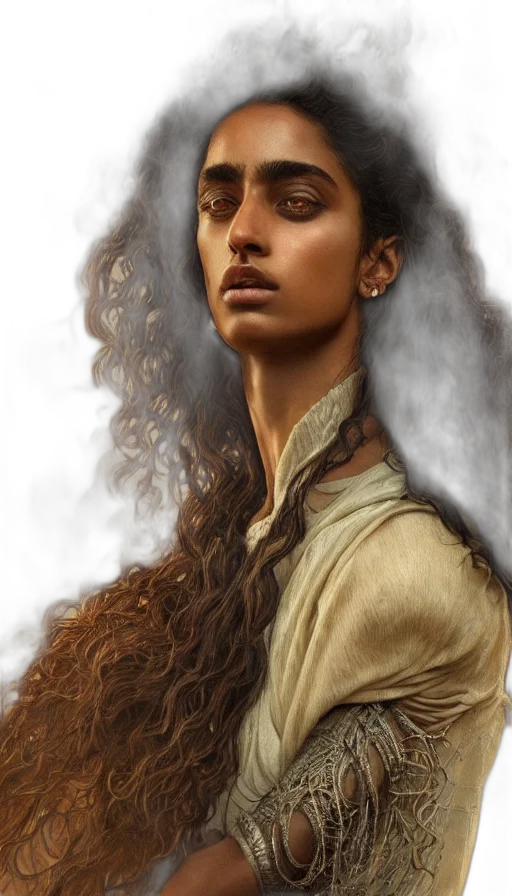 face, hair, dragon, jewelry transparent PNG cut-out