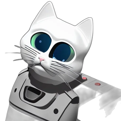 robot, staff, 3d render, concept art transparent PNG cut-out