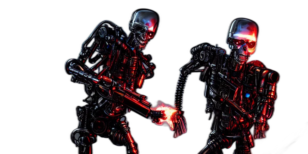 robot, cyberpunk, concept art, 3d render transparent PNG cut-out