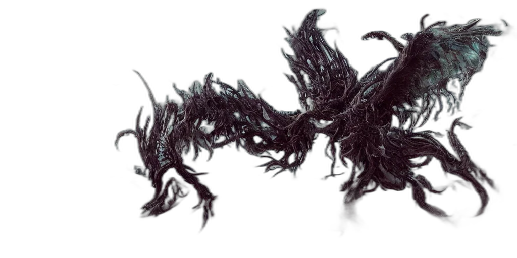 dragon, hair, creature, mask transparent PNG cut-out