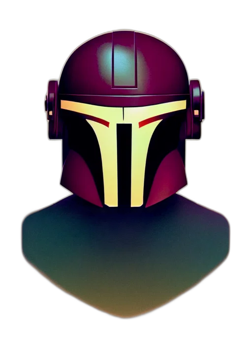 mask, robot, concept art, pixel art transparent PNG cut-out