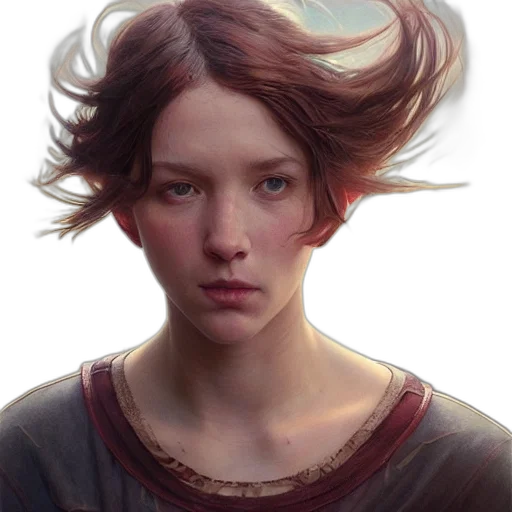 face, hair, crown, creature transparent PNG cut-out
