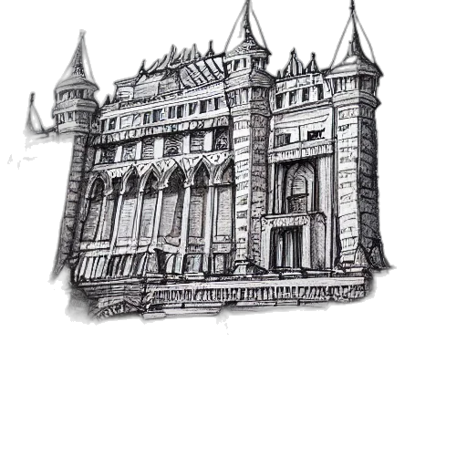 building, staff, crown, concept art transparent PNG cut-out