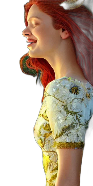 dress, jewelry, face, crown transparent PNG cut-out
