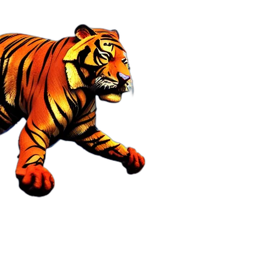animal, 3d render, concept art, pixel art transparent PNG cut-out