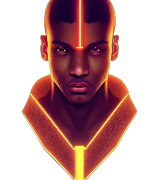 face, robot, crown, jacket transparent PNG cut-out