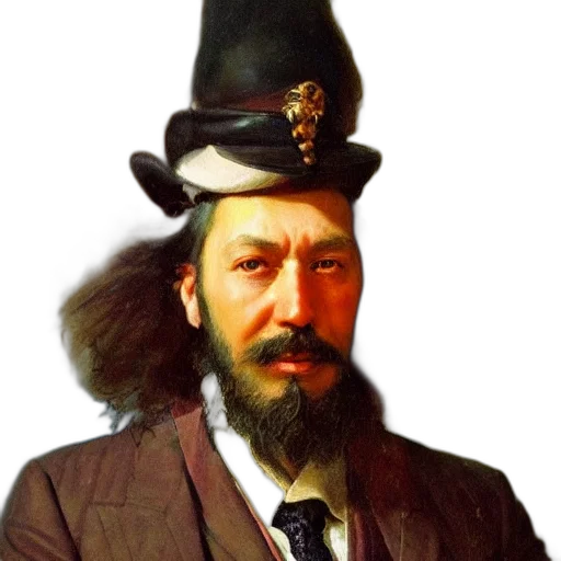 hat, staff, hair, face transparent PNG cut-out
