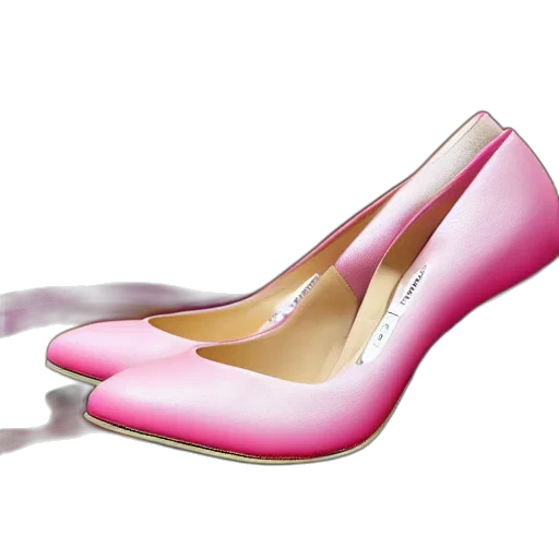 shoes, 3d render, photorealistic, pastel transparent PNG cut-out