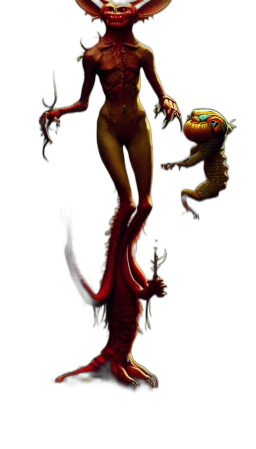 dragon, creature, staff, concept art transparent PNG cut-out