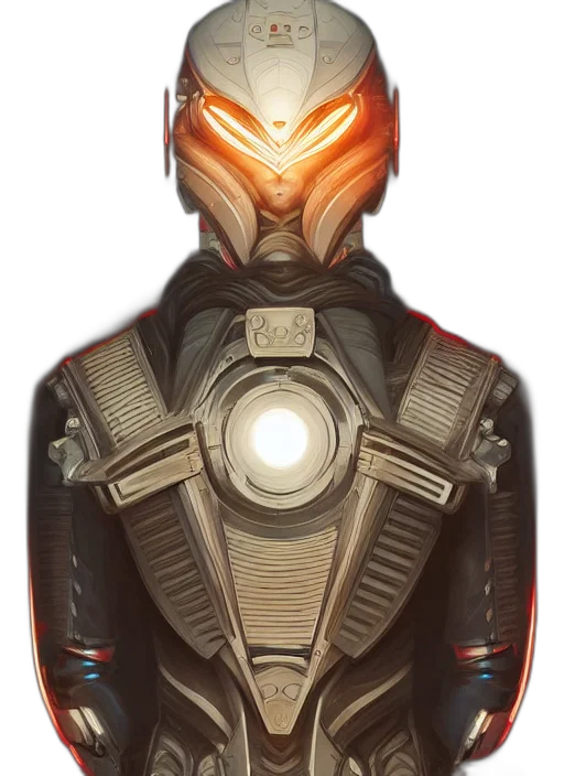 robot, jacket, mask, face transparent PNG cut-out